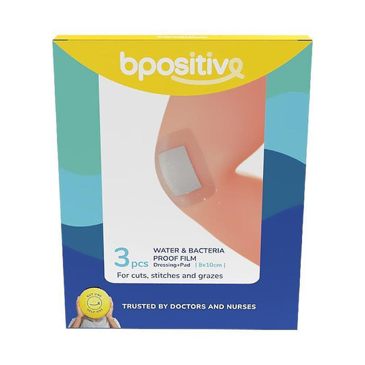 bpositive Waterproof & Bacteria-Proof Dressing Pad 8x10cm - 2 Pack