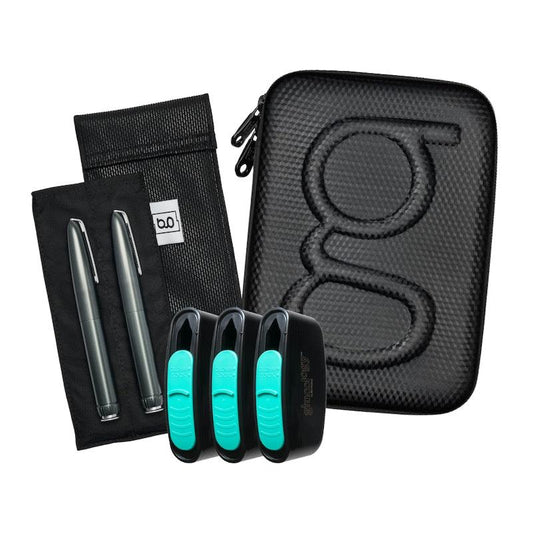 Glucology Travel Bundle Case - Plus, Black/2 Pen Pouch - Black/3 Sharps