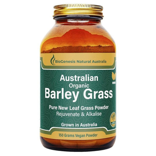 BioGenesis Australian Organic Barley Grass Powder 150g - Nutrient-Rich Superfood - Auzzistore