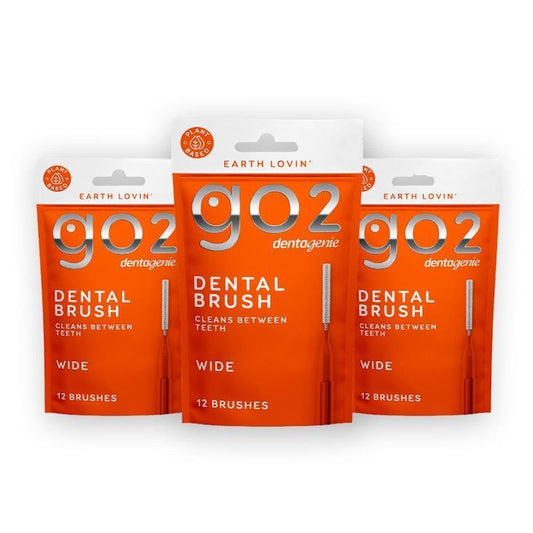 GO2 Dentagenie Dental Brush Wide - 12 x 3 Multipack