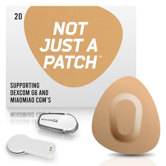 Not Just a Patch Dexcom G6 Patches - Beige 20pk - Reliable CGM Protection