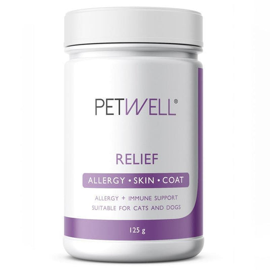 PetWell RELIEF – Allergy, Skin and Coat Supplement for Dogs and Cats 125g