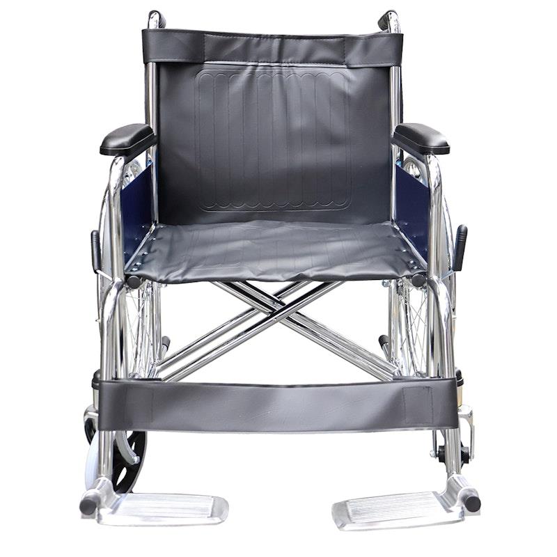 Heavy Duty Chrome Finish Wheelchair - 51cm Seat Width
