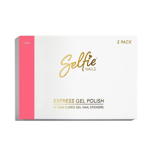 Selfie Nails Express Gel Polish Coral - 3 Pack for Effortless Manicures-Auzzi Store