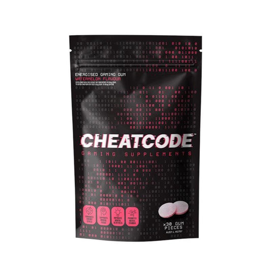 Cheatcode Energised Gaming Gum - Watermelon, 30 Pack-Auzzi Store