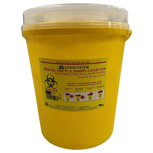 Livingstone Needles Sharps Waste Collector - 8L