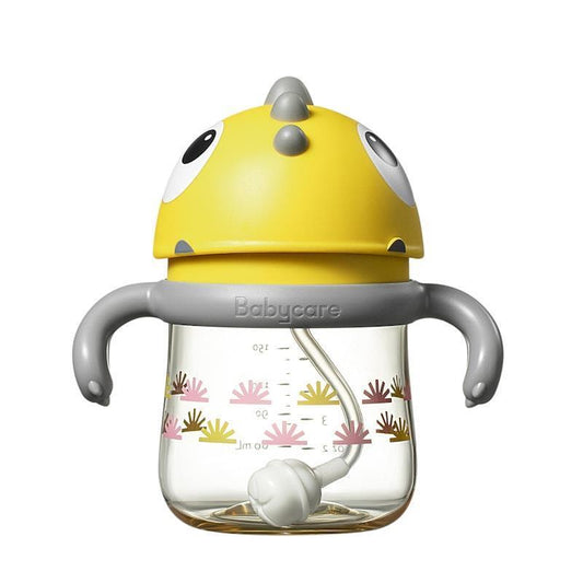 Bc Babycare T-REX TOBY Weighted Straw Sippy Cup 150ml (Yellow)