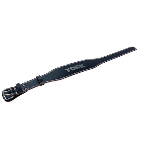 Durable York Black Split Leather Belt - Double Stitched - Size S - Auzzistore