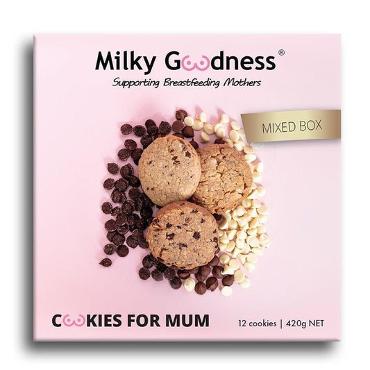 Milky Goodness Mixed Flavour Box 12-Pack - Lactation Cookies for Every Craving - Auzzistore
