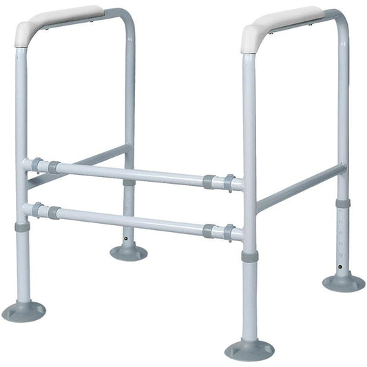 Equipmed Over Toilet Support Frame - Safety Grab Rail Aid (125Kg Max Capacity) - Auzzistore