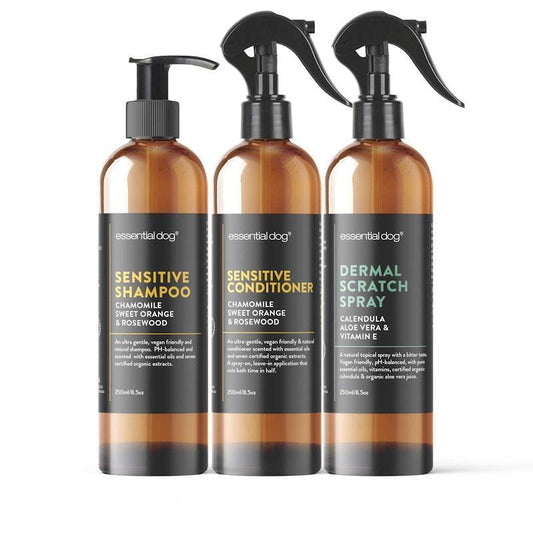 Essential Dog Dermal Scratch Spray with Aloe Vera, Calendula & Vitamin E - 3 Pack
