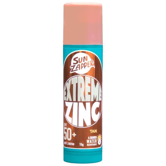 SUN ZAPPER Extreme Zinc Stick SPF 50+ Tan 15g - Maximum Sun Protection