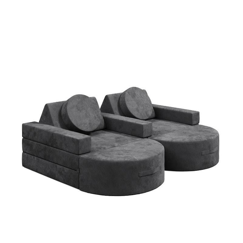Loungey Movie Junior 13 Piece Charcoal Play Couch-Auzzi Store
