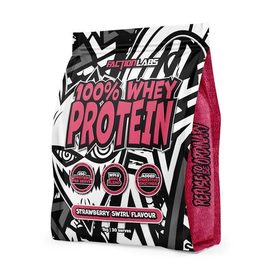 Faction Labs 100% Whey Protein - 30 Serves Strawberry Swirl-Auzzi Store