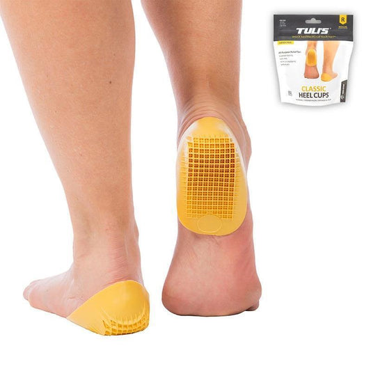Tuli's Classic Regular Heel Cups, Soft Gel Cushion for Pain Relief - Pair