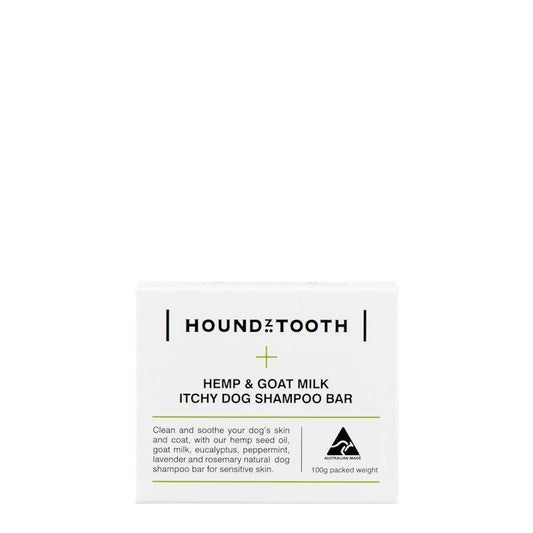 HOUNDZTOOTH Hemp & Goat Milk Dog Shampoo Bar for Dogs 100g