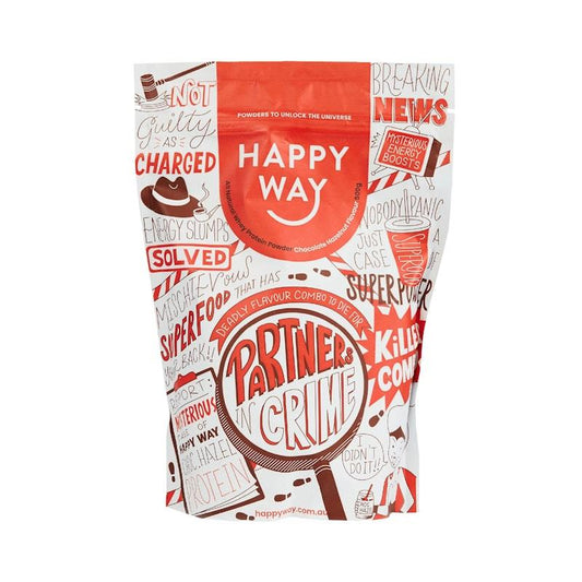 Happy Way Chocolate Hazelnut Whey Protein Powder 500g - Natural Muscle Strength Booster