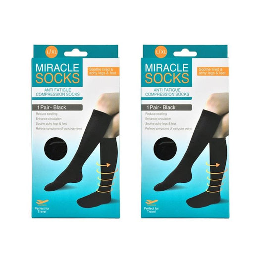 Living Today Miracle Compression Socks - Large/XL Bundle (2 Pairs)-Auzzi Store