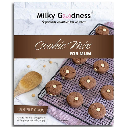 Milky Goodness Double Chocolate Lactation Cookies Packet Mix 500g - Boost Your Milk Supply
