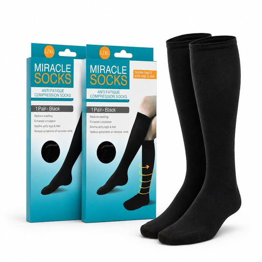 Living Today Miracle Compression Socks - Large/XL Bundle (2 Pairs) - Auzzistore