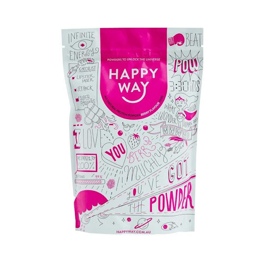 Happy Way I Love You Berry Much Whey Protein Powder 500g - Natural Antioxidant Boost