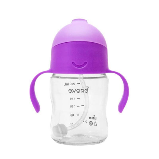 Evorie Tritan Baby 360 Straw Water Bottle Sippy Cup 200mL, Ube-Auzzi Store