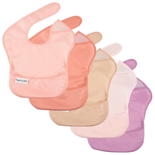 Tiny Twinkle - Mess-Proof Easy Bib 5 Pack Girl Set (6-36M)