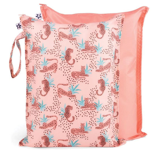 Tiny Twinkle - Leopard Mess-Proof Wet Bag 2 Pack - 12.5x16 inches-Auzzi Store