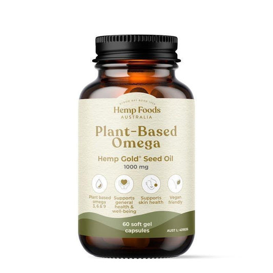 Hemp Foods Australia Plant-Based Omega Capsules - 60 Vegan Capsules