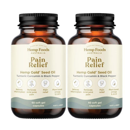 Hemp Foods Australia Pain Relief Capsules - 60 Caps Twin Pack