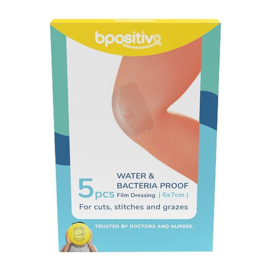 bpositive Waterproof & Bacteria-Proof Dressing 6cm x 7cm - 2 Pack