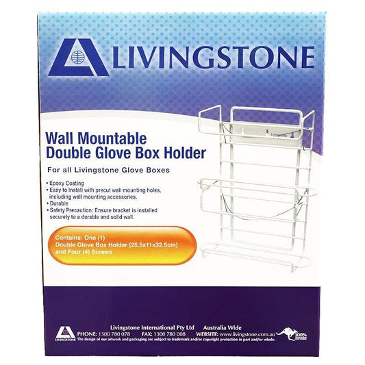 Livingstone Double Gloves Dispenser - White (1 Piece)-Auzzi Store