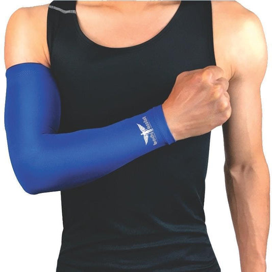 BodyAssist Compression Arm Sleeve Electric Blue LARGE (2 PACK) - Unleash Your Potential - Auzzistore