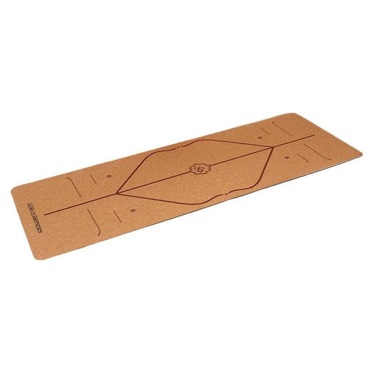 Powertrain Cork Yoga Mat with Carry Straps - Eco-Friendly Fitness Essential