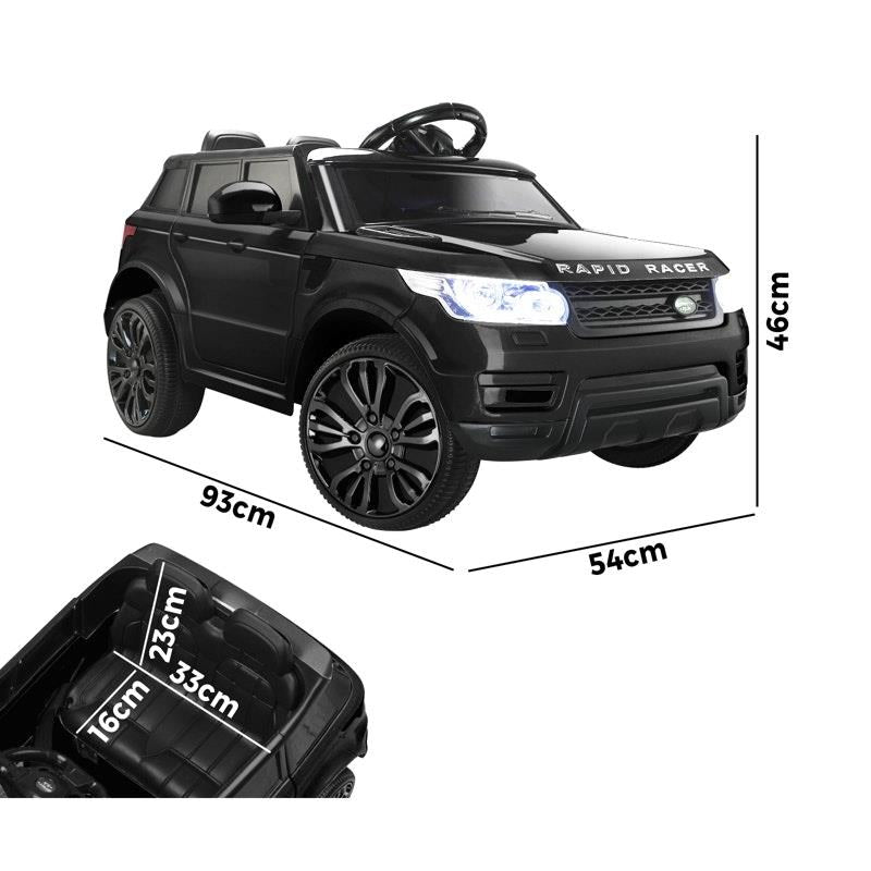 Mazam 12V Electric Ride On Car Vehicle Toy with Remote Control - Black-Auzzi Store