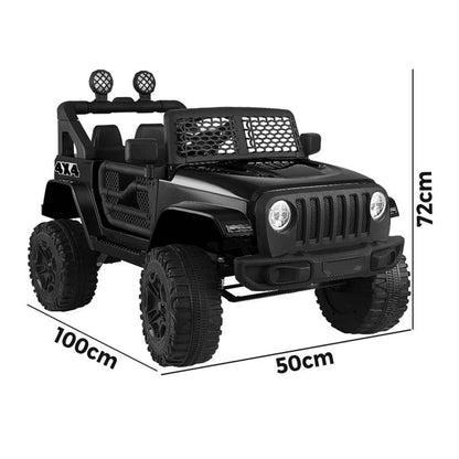 Mazam Kids Ride On Car - 12V Electric Jeep Remote Control Vehicle - Black