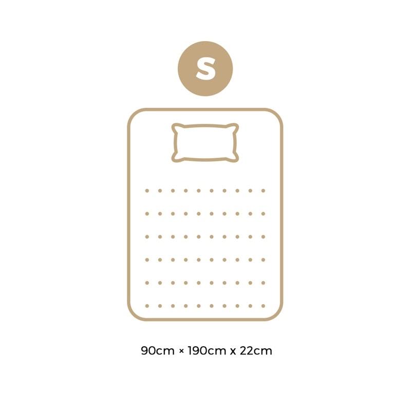 Bedra Bedding 3D Mesh Fabric Mattress - Firm Foam Spring 22cm 7-Zone Single