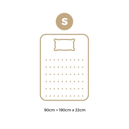 Bedra Bedding 3D Mesh Fabric Mattress - Firm Foam Spring 22cm 7-Zone Single