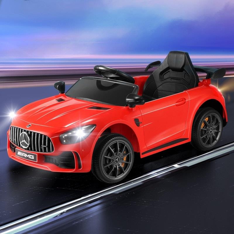 Mercedes-Benz Kids Ride On Car AMG GTR - Licensed Electric Toy Gift (12V Red)-Auzzi Store