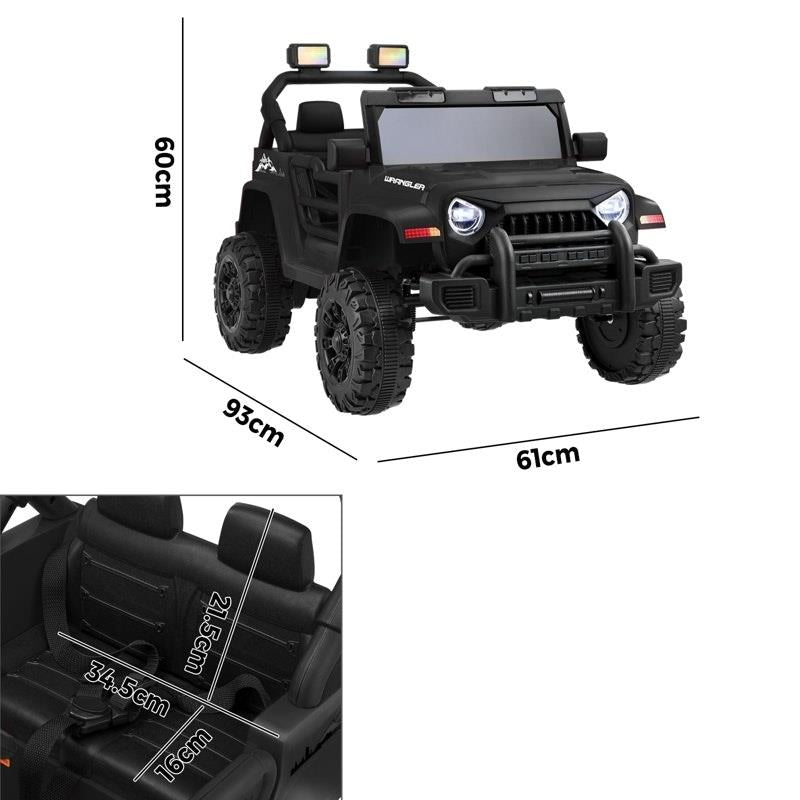 Mazam Kids Ride-On Car Jeep 12V Electric Remote Control Toy - Black-Auzzi Store