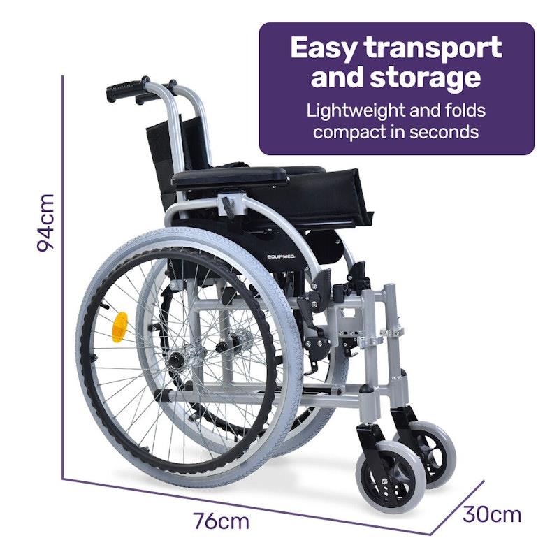 Equipmed Kids Premium Paediatric Wheelchair - Lightweight Aluminium Green-Auzzi Store