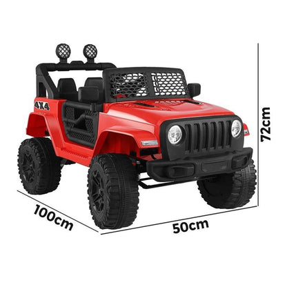 Mazam 12V Electric Ride On Car Jeep Toy with Remote Control - Red-Auzzi Store