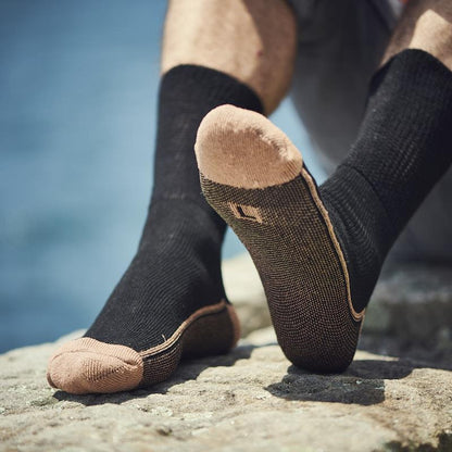Glucology Copper-Based Loose Top Classic Socks - 2 Pairs Black Medium