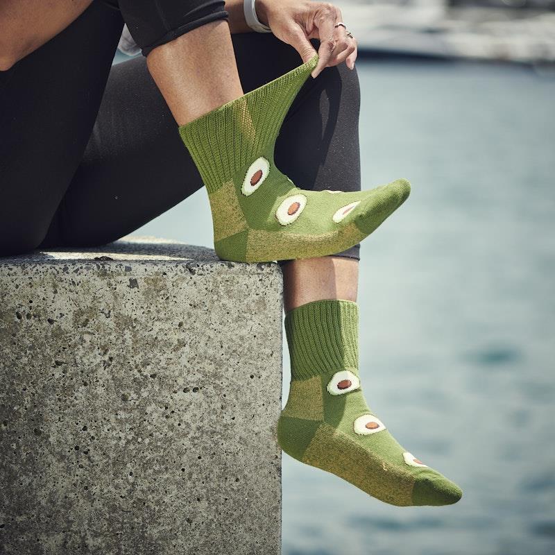 Glucology 6 Pack Fun Patterned Socks - Bananas, Avocado & Eggs (Large)