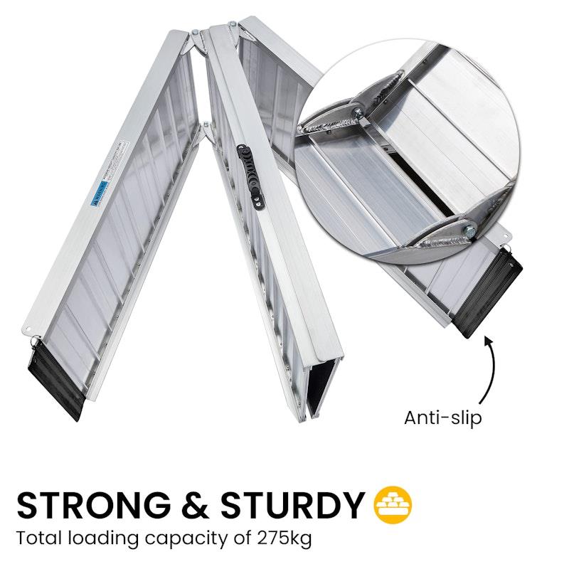 Kartrite 5 Feet High-Grip Aluminium Portable Wheelchair Ramp R03