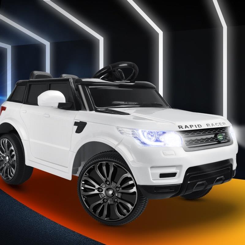 Mazam Kids Ride On Car - 12V Electric Remote Control Vehicle - White