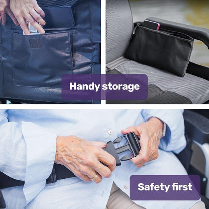 Equipmed PowerCruise LongRange Electric Folding Wheelchair - Grey & Black