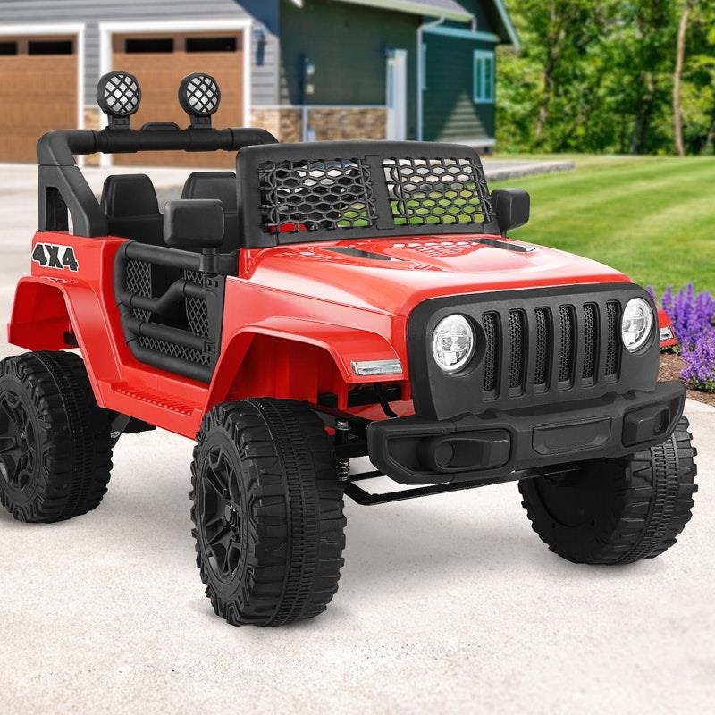 Mazam 12V Electric Ride On Car Jeep Toy with Remote Control - Red-Auzzi Store