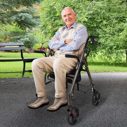 Orthonica Foldable Aluminum Rollator Walker - Grey