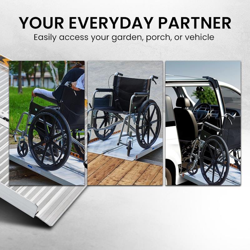 Kartrite 5 Feet Aluminium Foldable Wheelchair Ramp R01